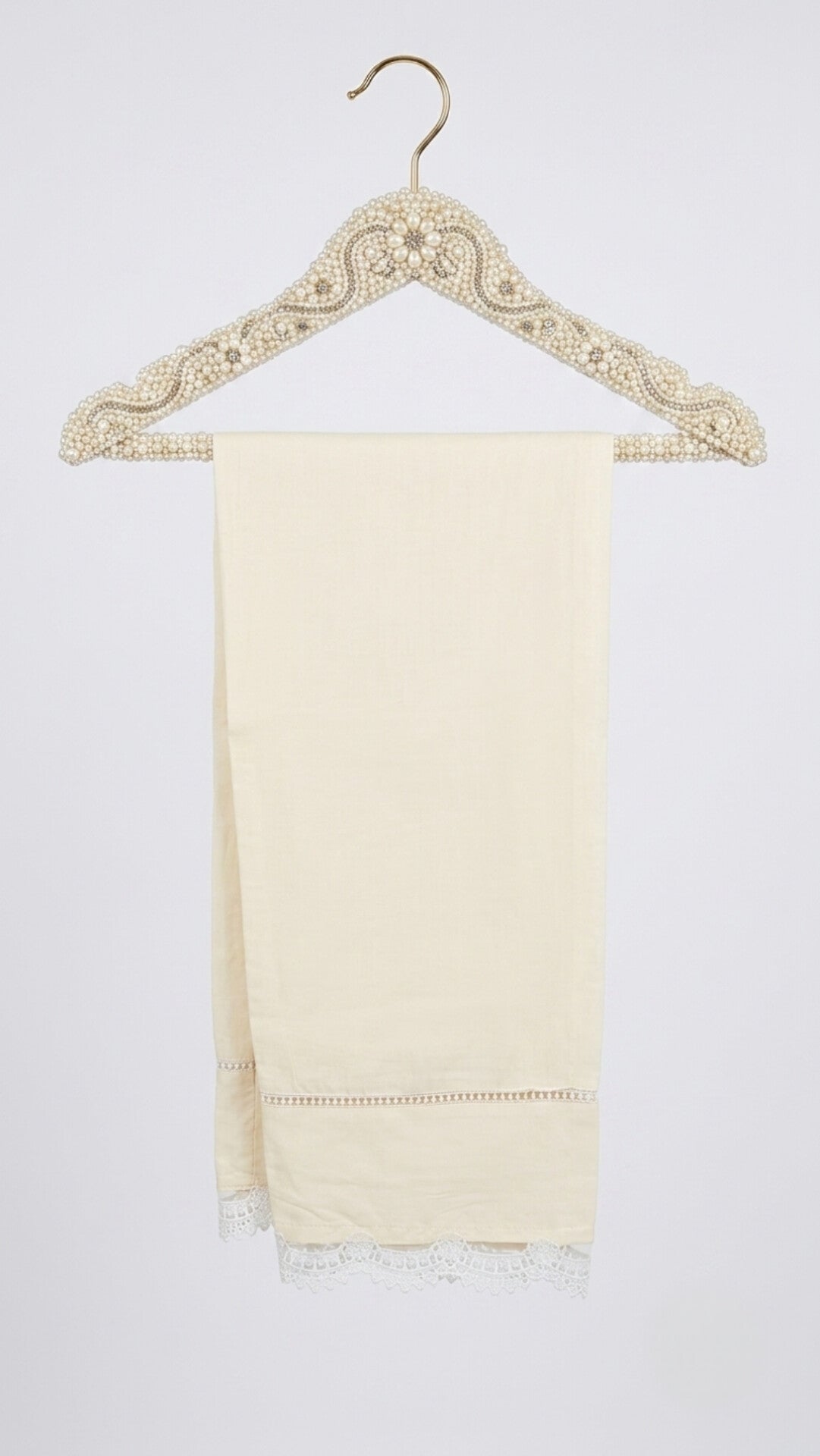 Luxury Off-White & Pink Organza Cutwork Suit with Velvet Detailing