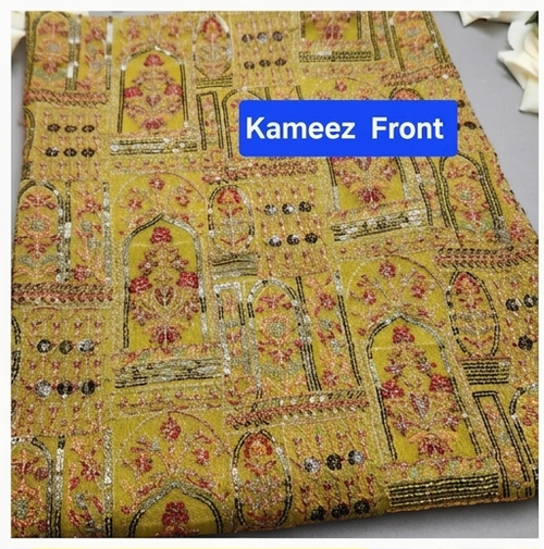 Premium Embroidered Chiffon Shirt & Dupatta with Custom Trouser Options – By Maria