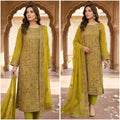 Premium Embroidered Chiffon Shirt & Dupatta with Custom Trouser Options – By Maria
